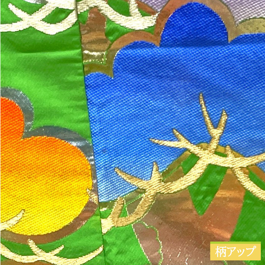 色打掛 正絹 身丈198cm 裄丈66.5cm 龍村謹製 桐箱入り 長襦袢セット 唐織 松 Aランク 袷 緑系 1110000613919