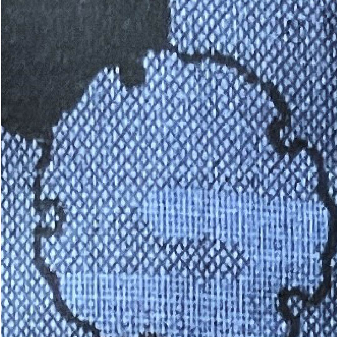 夏物 ポリエステル 小紋 身丈162.5cm 裄丈65cm 瞑色色(めいしょくいろ)雪輪 紗 Sランク 青系 1132000152417