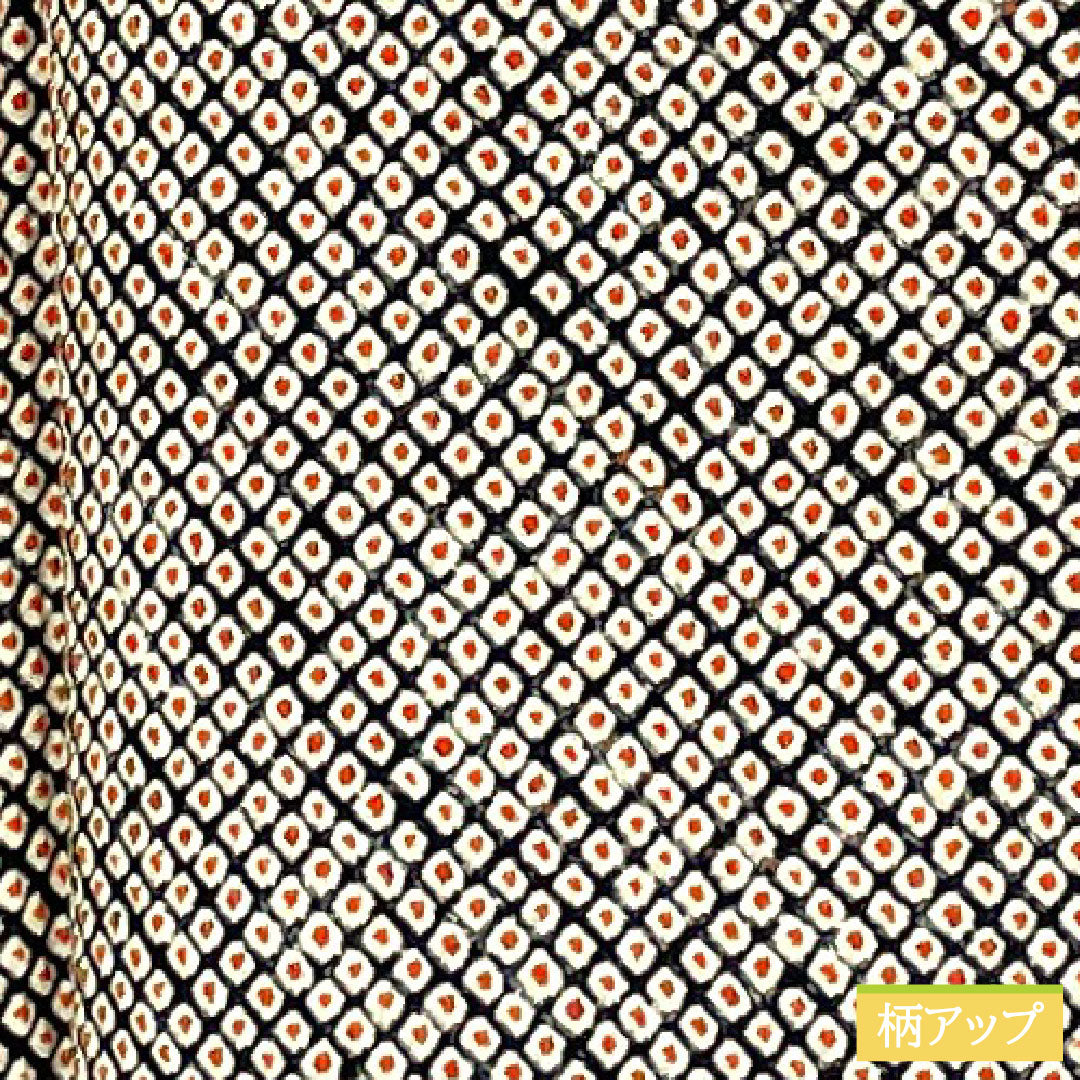 小紋 正絹 身丈162cm 裄丈63cm 袷 総絞り 疋田絞り Aランク 黒系 1115004653410