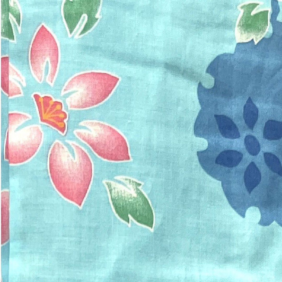 Yukata Light Blue Snowflake Abstract Pattern Cotton S Rank Single Layer Length 162.5cm Sleeve Length 65cm Light Blue 1118002652424