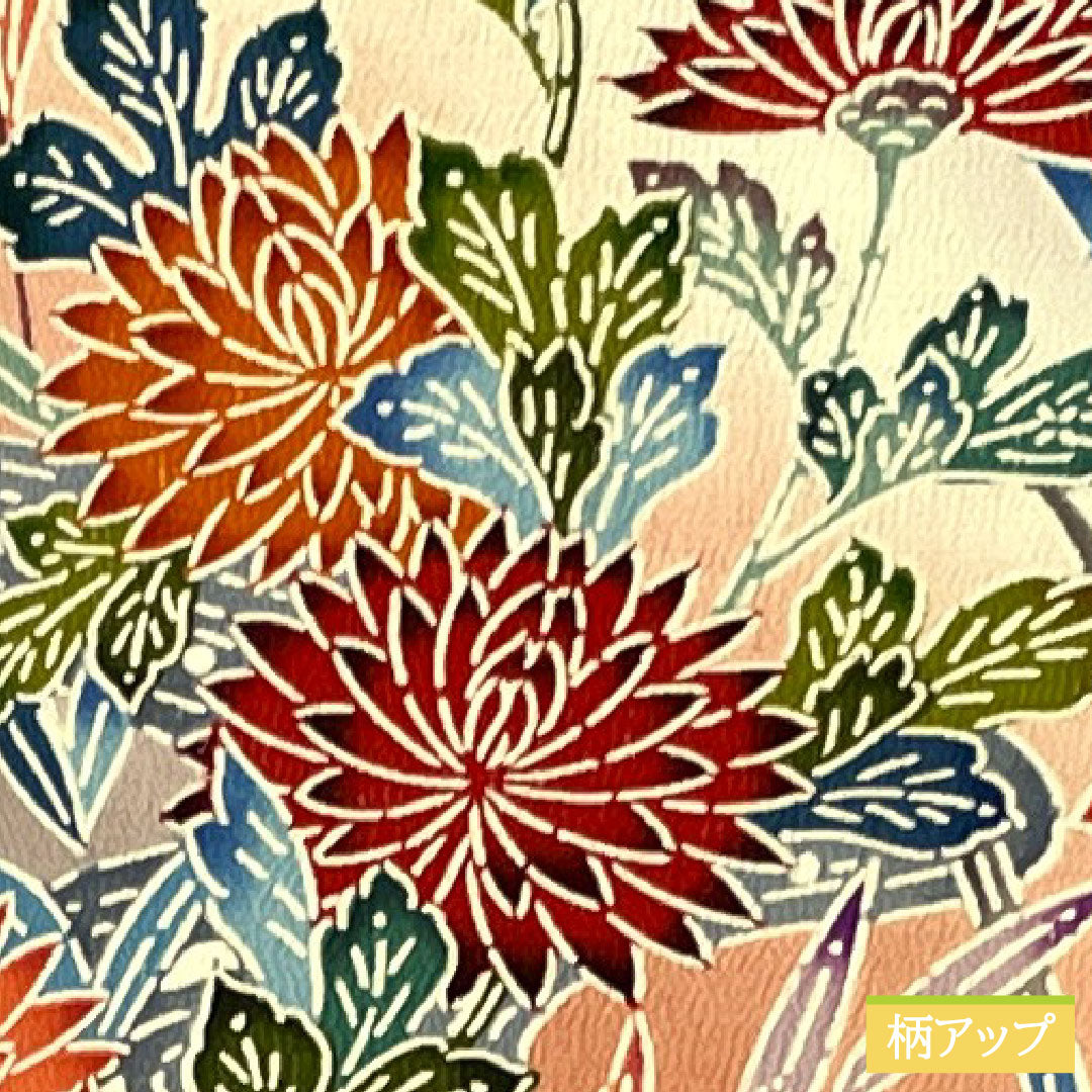 Homongi, pure silk, lined, length 164cm, sleeve length 63cm, grape color (shrimp color), Kyoto Bingata, floral pattern, A rank, purple, 1112005263420