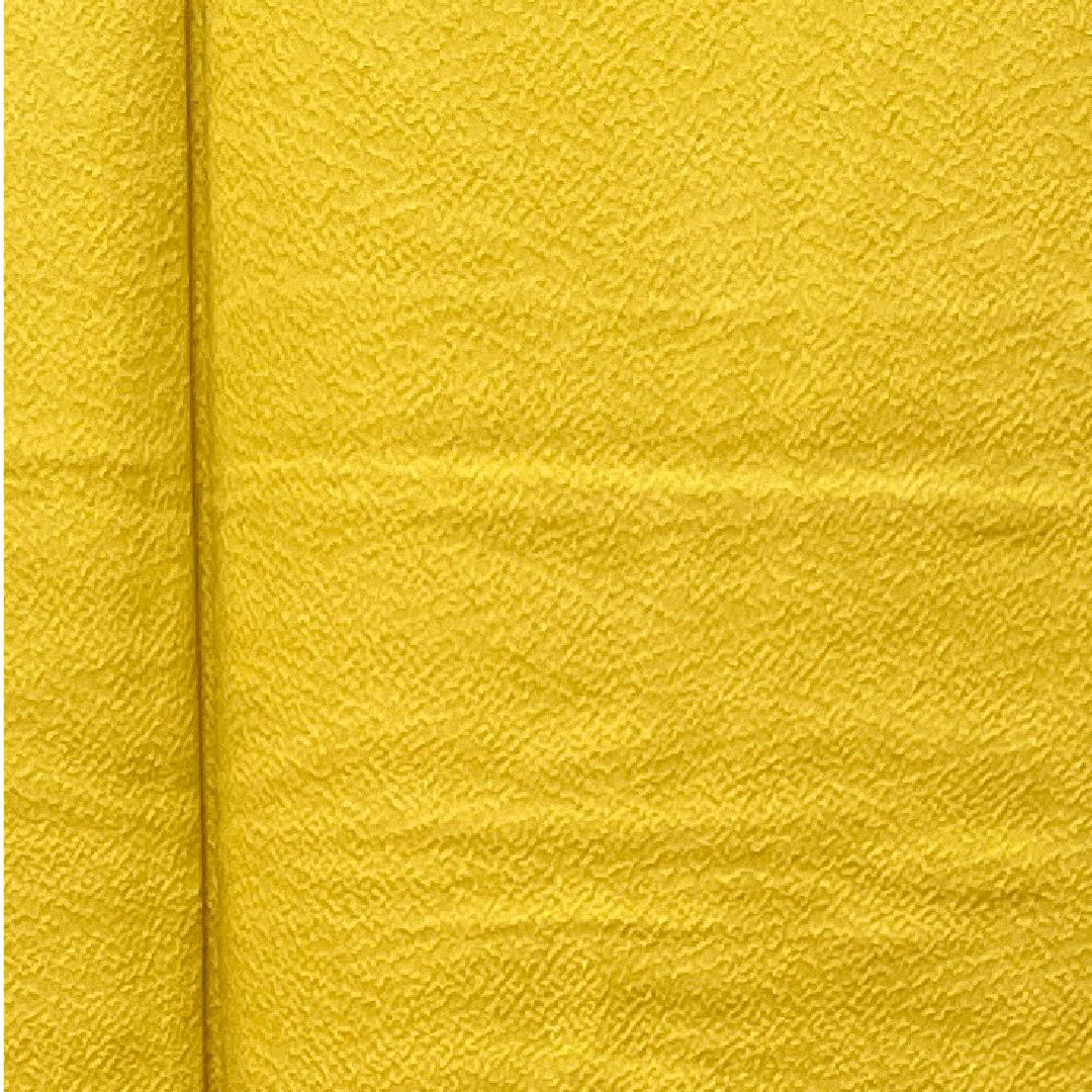Plain color polyester yellow lacquer color washable kimono plain color with basting threads unused sword and katabami length 160cm sleeve length 63.5cm lined S rank yellow 1114000712423