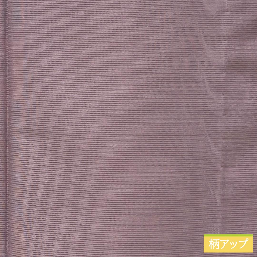夏物 ポリエステル 色無地 Sランク 身丈158cm 裄丈63cm 蒲萄色(えびいろ) 洗える着物 絽 紫系 1132003032320