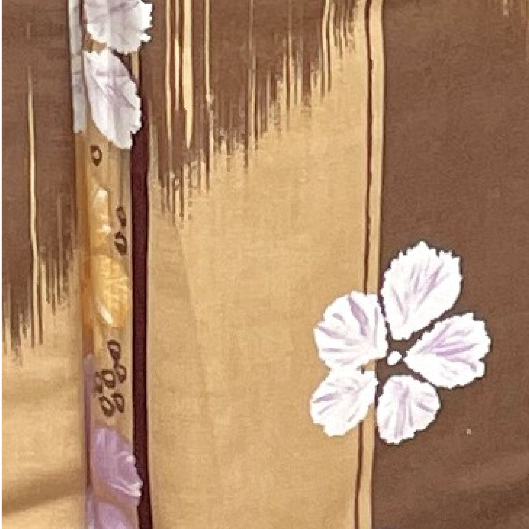 浴衣 抽象模様 木綿 Bランク 単衣 身丈161.5cm 裄丈66.5cm 茶系 1118001054414