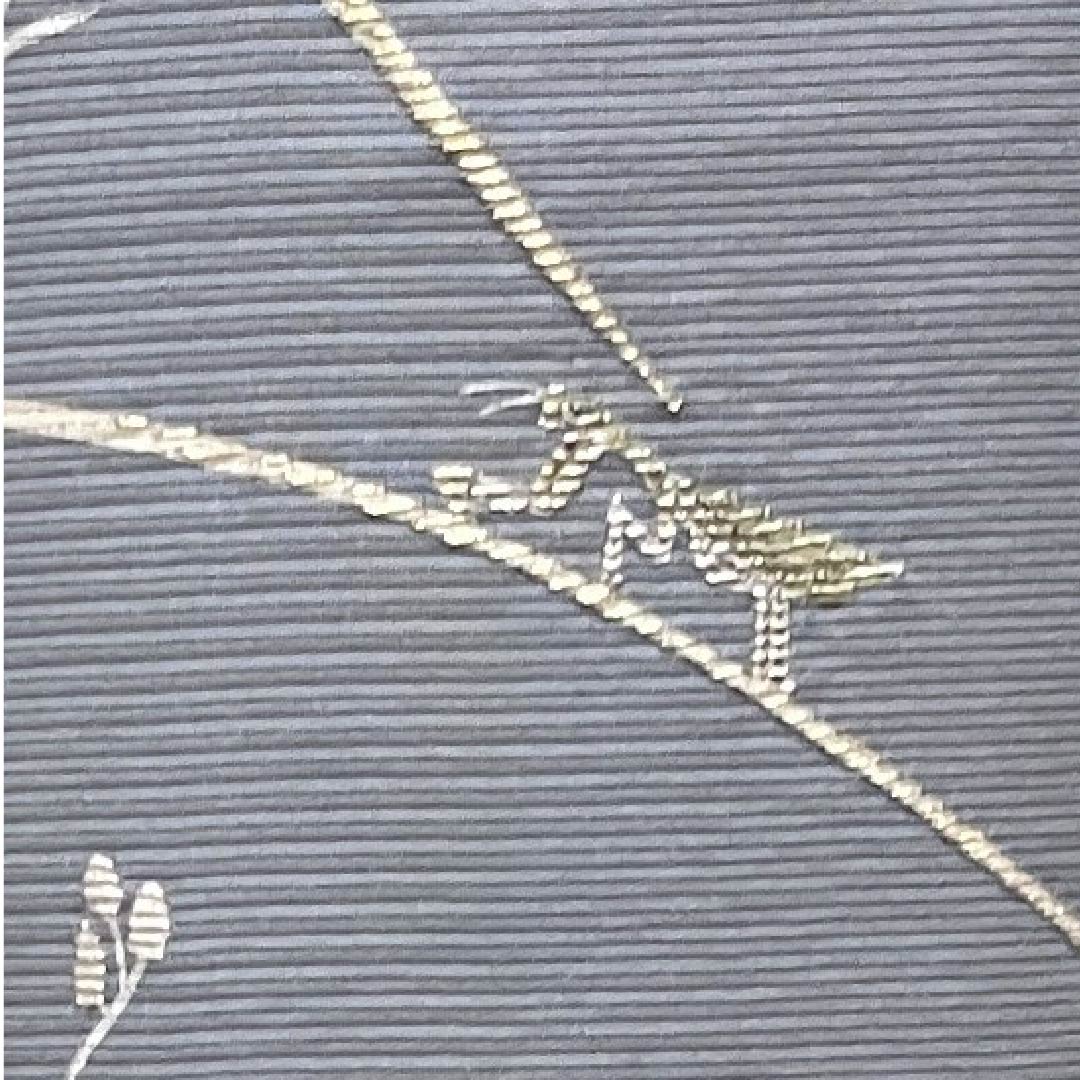 夏物 正絹 訪問着 身丈165cm 裄丈66.5cm 灰青色(はいあおいろ)鈴虫 ススキ 絽 Sランク グレー系 1132000052522