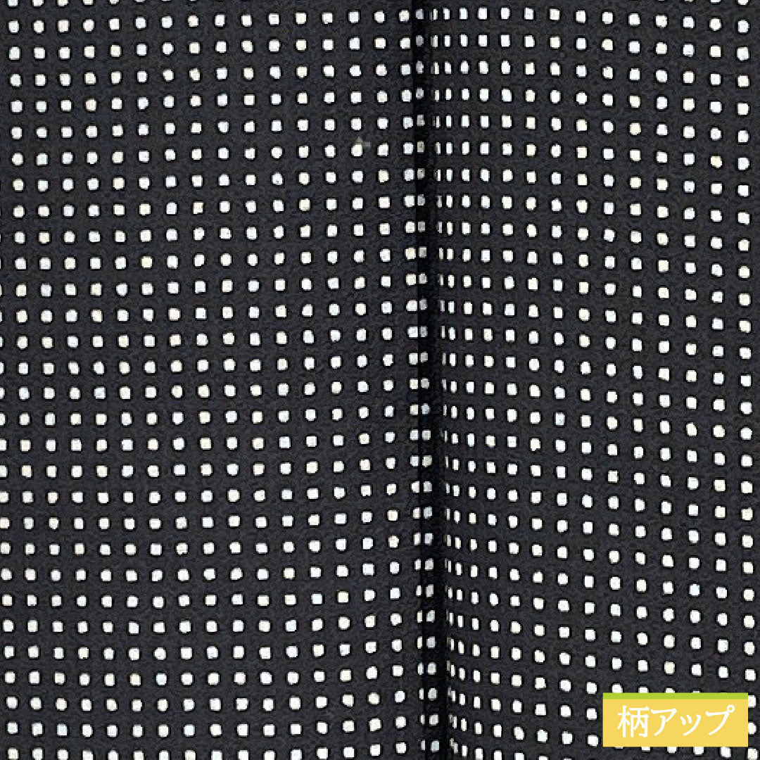 小紋 正絹 身丈165.5cm 裄丈66cm 袷 幾何学模様 Aランク 黒系 1115004713510