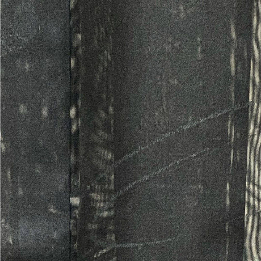 Summer item, pure silk, plain color, length 157.5cm, sleeve length 64cm, abstract pattern, gauze, S rank, black, 1132001122310