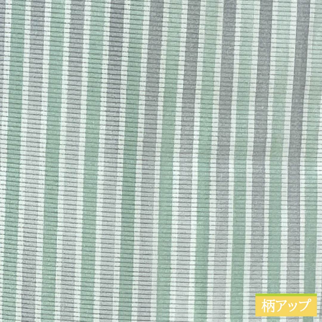 夏物 ポリエステル 小紋 身丈161cm 裄丈64.5cm 縞 洗える着物 絽 Sランク 白系 1132001922411