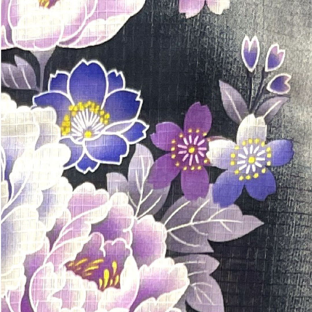 Yukata Sakura Cotton S Rank Single Layer Length 162cm Sleeve Length 66cm Black 1118001502410