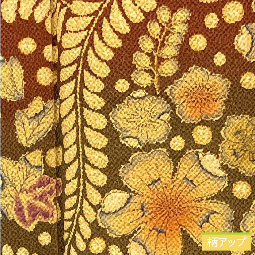 訪問着 正絹 袷 身丈153.5cm 裄丈67.5cm 赤錆色(あかさびいろ) 辻ヶ花 Aランク 茶系 1112004873214