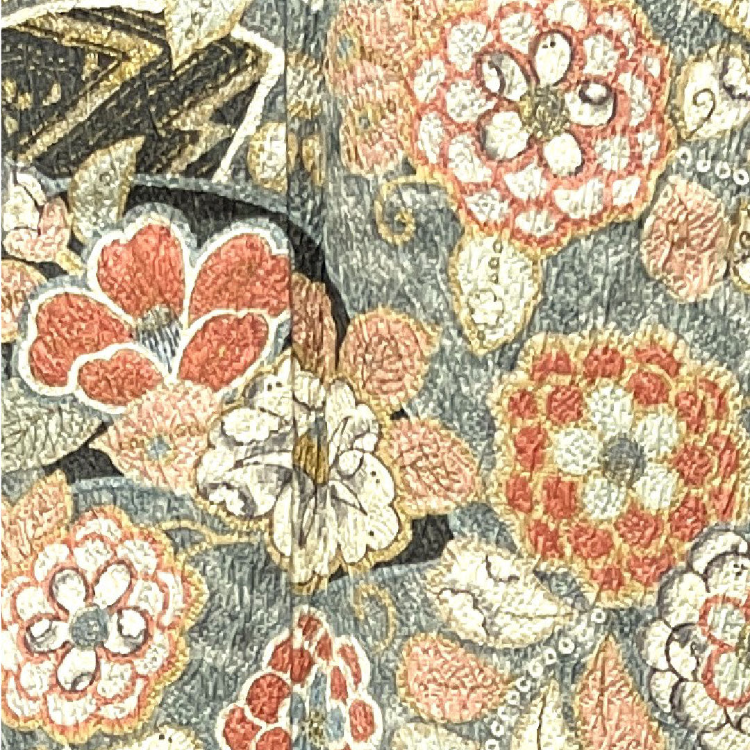 訪問着 正絹 袷 身丈166cm 裄丈66cm 水銀色 京友禅 辻ヶ花 Sランク グレー系 1112003062522