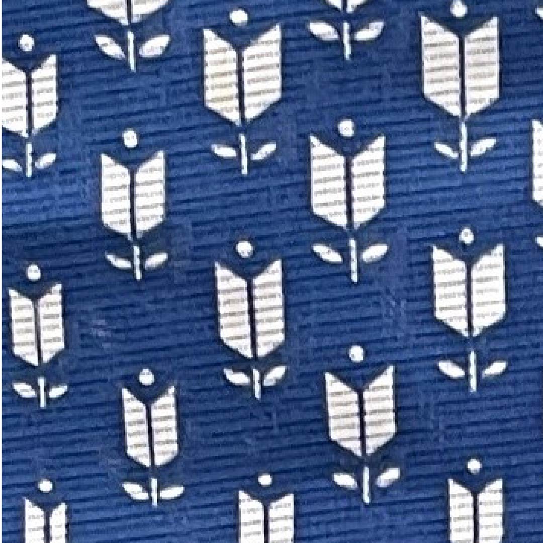 Summer Polyester Komon Length 151cm Sleeve length 62.5cm Hekiruriiro Tulip Silk B Rank Blue 1132000304217