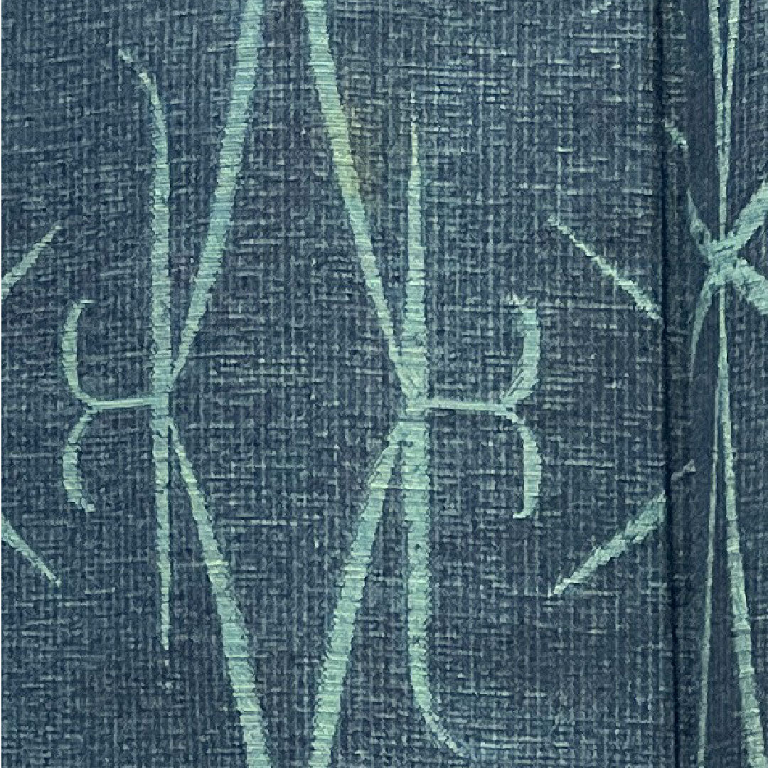 Summer wool tsumugi Length 153.5cm Sleeve length 61.5cm Back color (urai-ro) Geometric pattern Summer wool Gauze S rank Blue 1132001262217