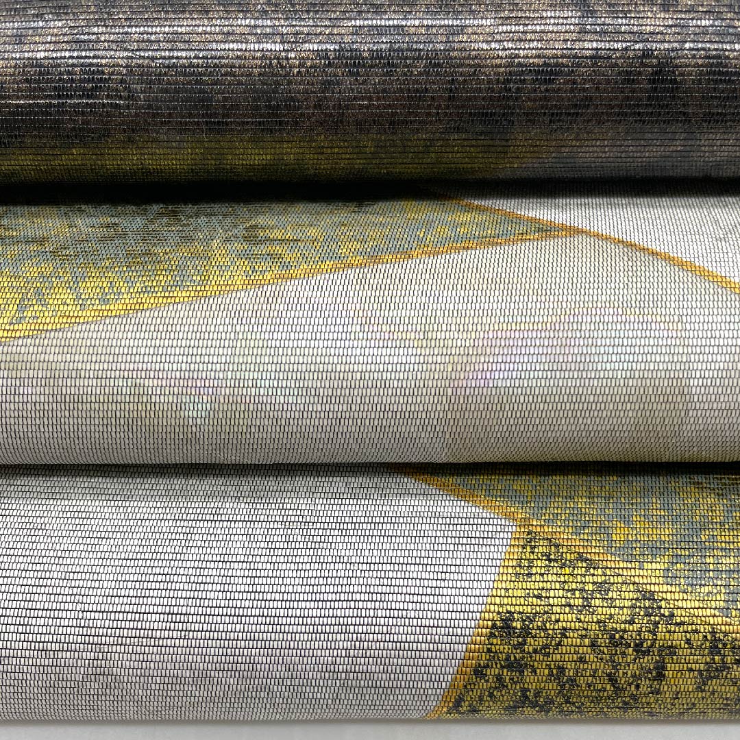 袋帯 黒色 切り嵌め 大島紬 帯丈432cm 正絹 Sランク 六通 フォーマル 黒系 1123008762310