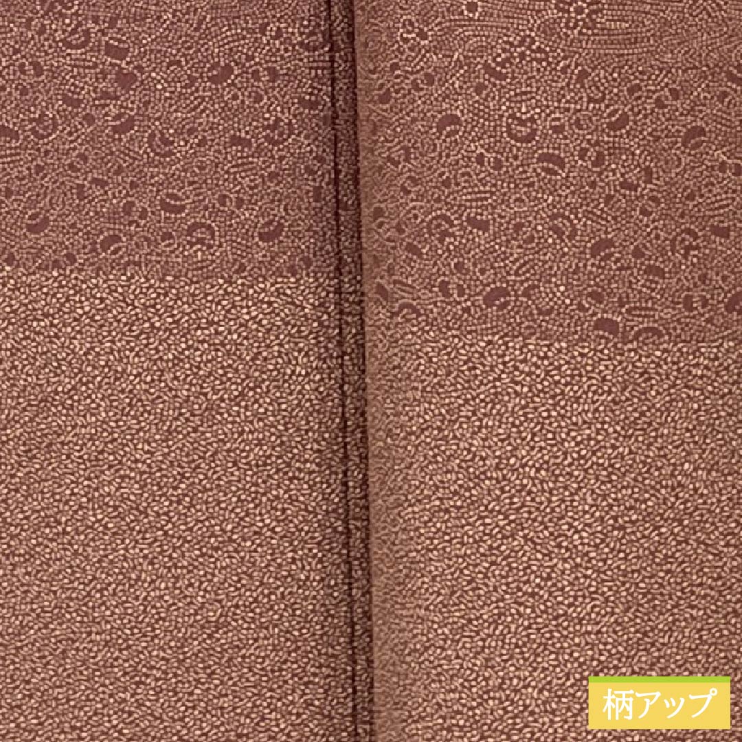 小紋 正絹 Sランク 身丈154.5cm 裄丈63cm 袷 紅海老茶色(べにえびちゃいろ) 江戸小紋 茶系 1115007272214