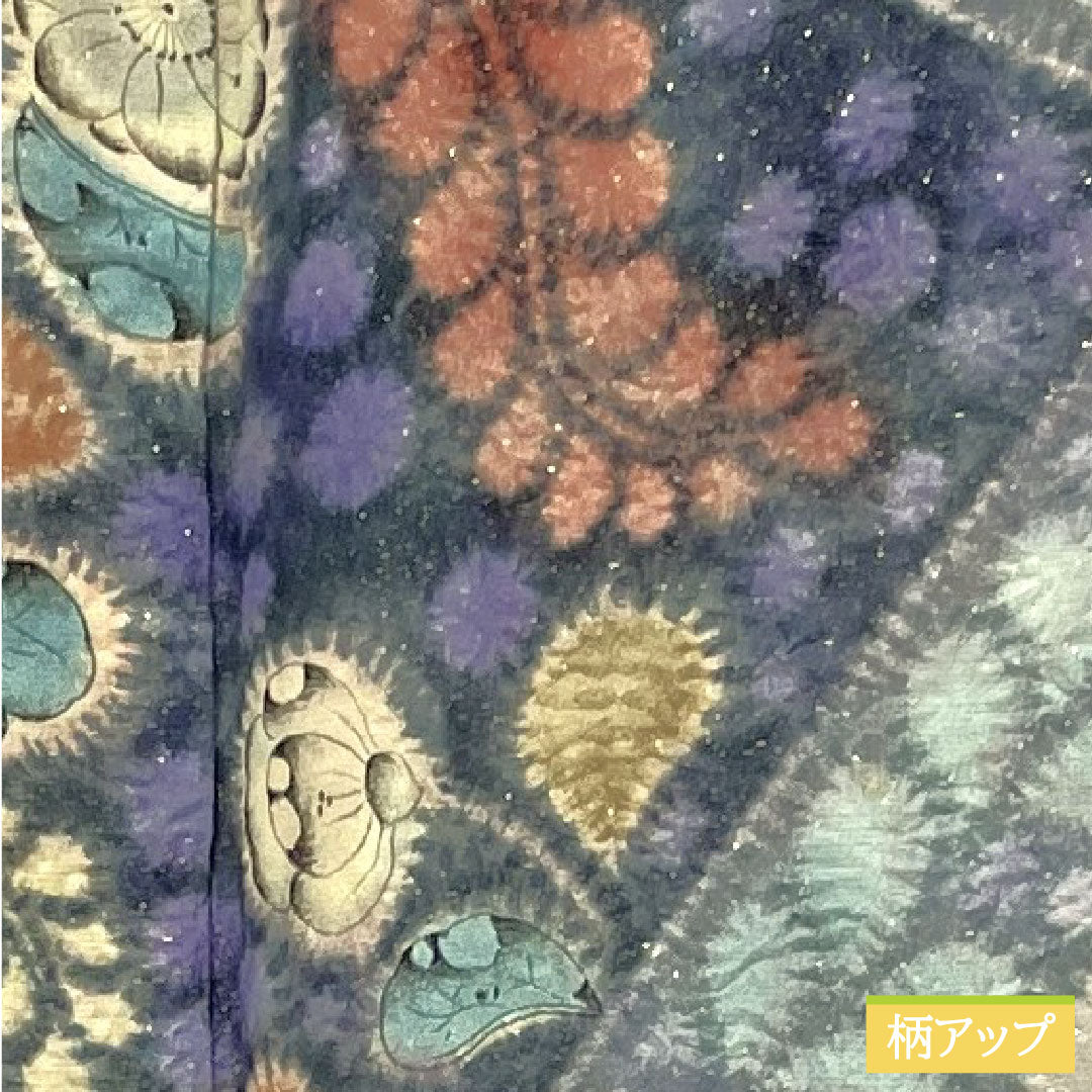 訪問着 正絹 袷 身丈159.5cm 裄丈64.5cm 紫鼠色(むらさきねずいろ) 辻ヶ花 金通し Aランク グレー系 1112005063322