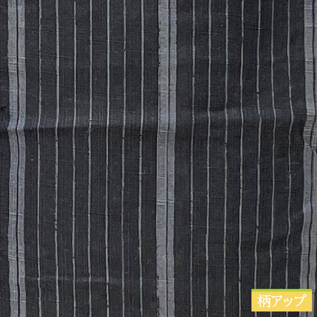 男性用浴衣 綿麻 身丈145.5cm 裄丈72.5cm リバーシブル 縞 龍 紺桔梗色(こんききょういろ) Sランク 単衣 黒系 1138000022410