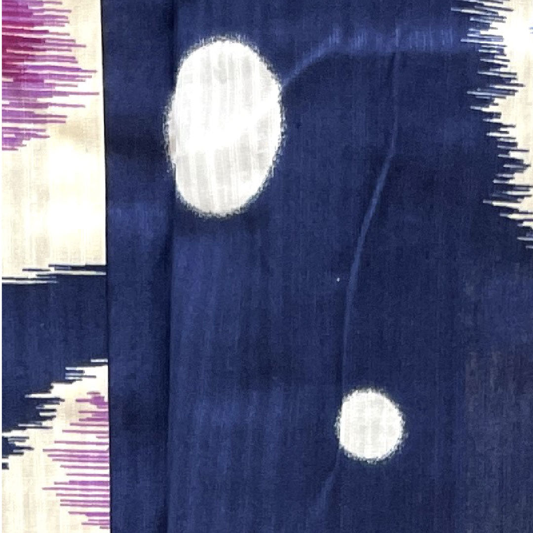 浴衣 紺桔梗色 抽象模様 木綿 Aランク 単衣 身丈163cm 裄丈68cm 紺系 1118001333418