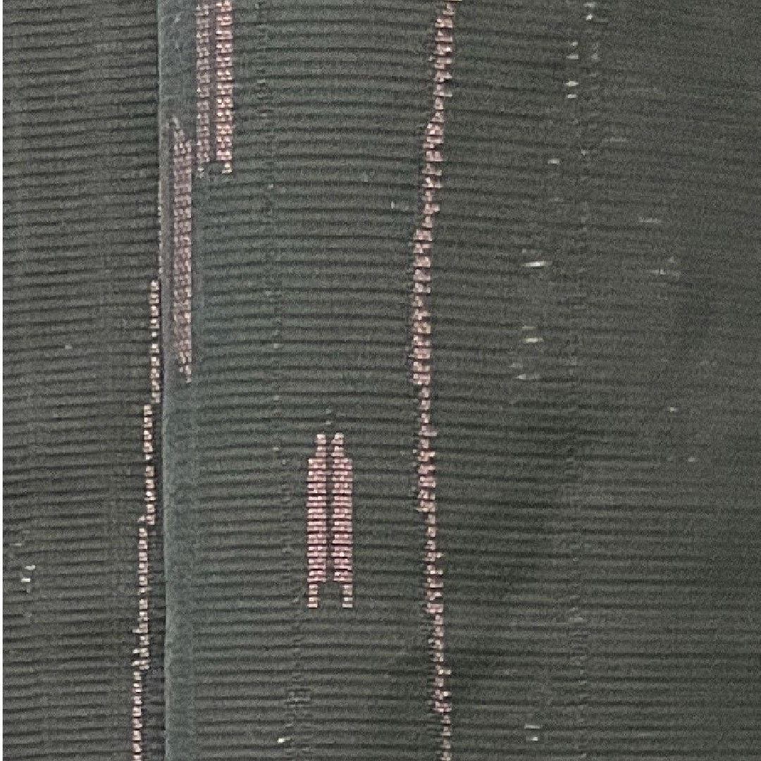 夏物 正絹 小紋 身丈159cm 裄丈63cm 矢羽根 絽 Aランク 黒系 1132000503310