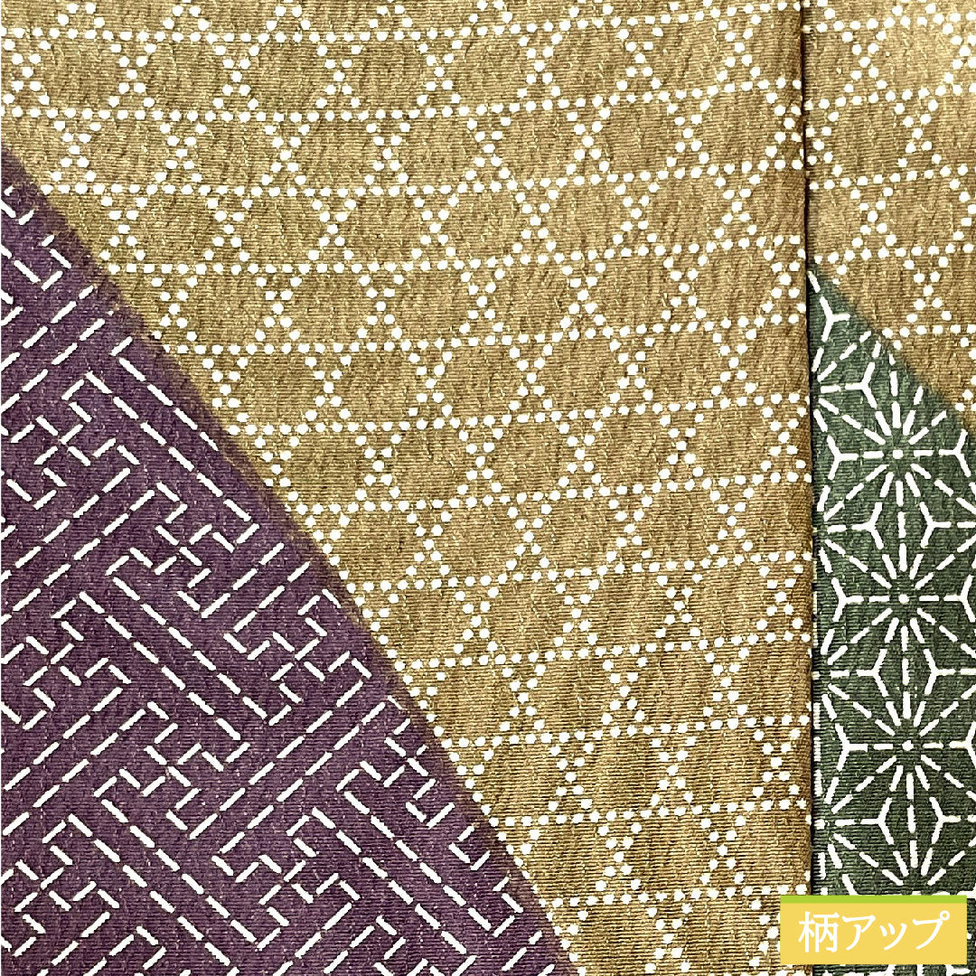 道中着 ポリエステル 身丈83.5cm 裄丈66cm 幾何学模様 洗える着物 Sランク 袷 グラデーション系 1117000872999