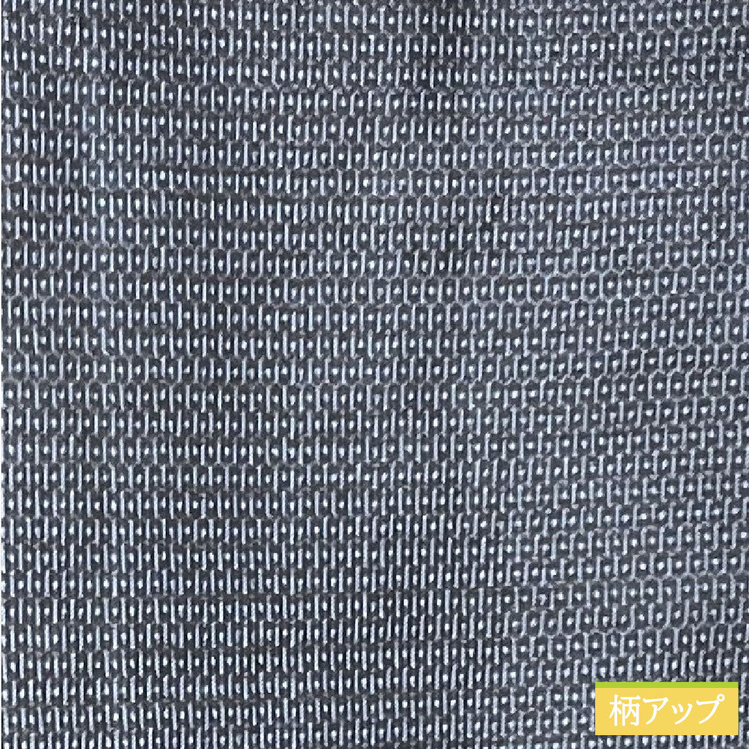 男物 正絹 身丈159cm 裄丈73cm 大島紬 100亀甲 亀甲模様 しつけ糸付き Sランク 袷 紺系 1119000802518