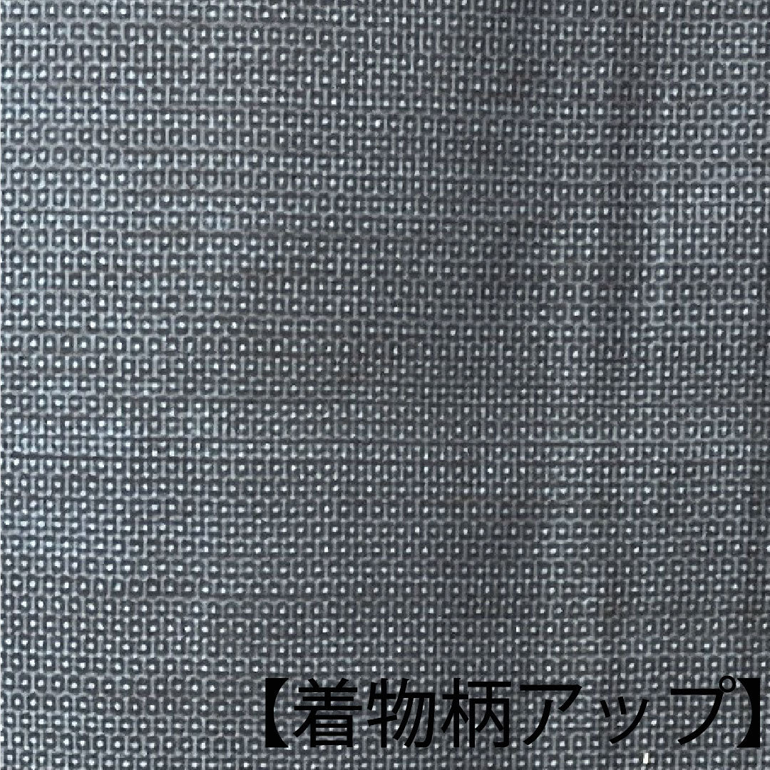 Men's Length 144cm Sleeve length 69.5cm Oshima Tsumugi Ensemble 100 Tortoiseshell Silk S Rank Awase Navy 1119000622418