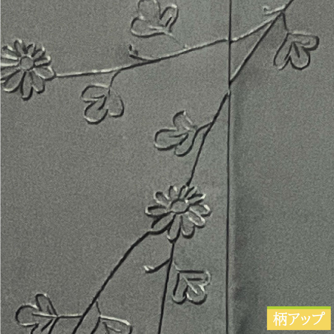 羽織 正絹 身丈74cm 裄丈60.5cm 刺繍 梅鉢 一つ紋 Sランク 袷 黒系 1117000952910