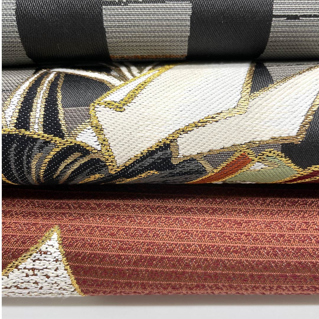 袋帯 職人七人衆 隈取 市松 河瀬満織物 帯丈452cm 正絹 Aランク 六通 カジュアル グラデーション系 1123006843499