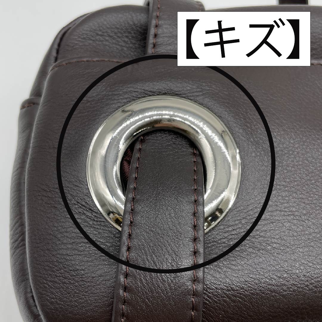 (新古品) 洋装バッグ 牛革 Aランク 新古品 牛革 2WAY 茶系 119700012314