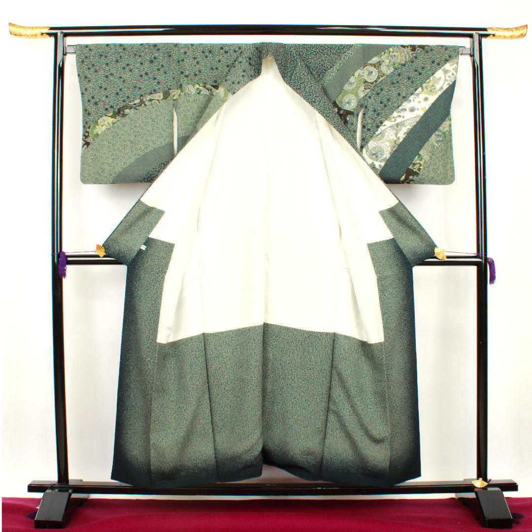 Homongi (formal kimono) Length 152.5cm Sleeve length 66cm Kazuko Iwami Shinji Hayashi Stencil-dyed Pure silk S rank Gradation 1112001982299