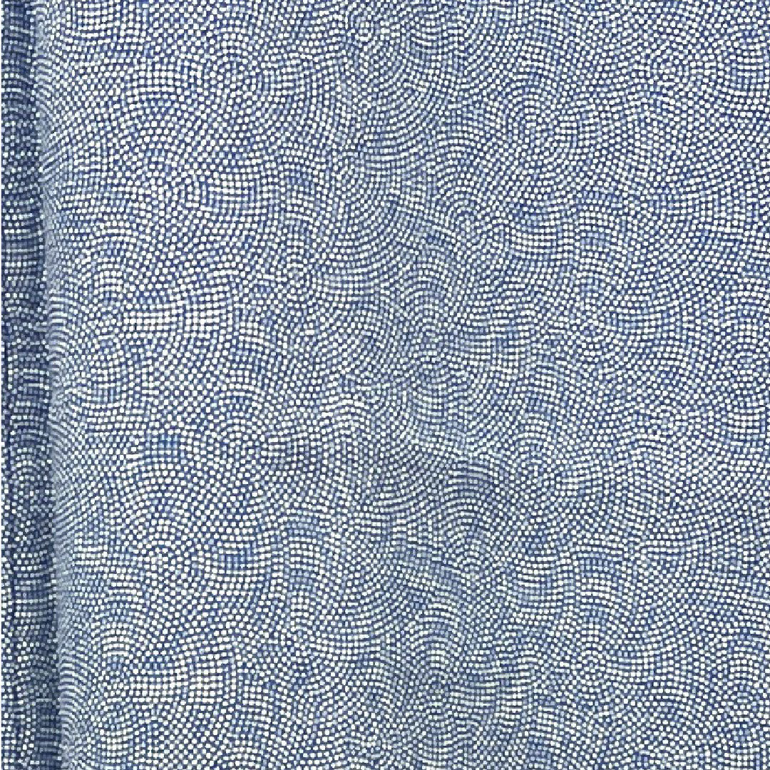 夏物 正絹 小紋 身丈149cm 裄丈63.5cm 勿忘草色(わすれなぐさいろ) 江戸小紋 鮫小紋 中陰花菱 絽 Aランク 青系 1132001593117