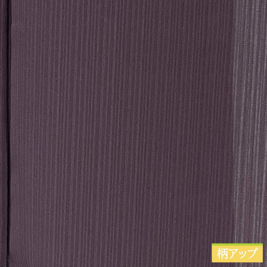 夏物 ポリエステル 色無地 Sランク 身丈163cm 裄丈64.5cm 至極色(しごくいろ) 洗える着物 素無地 伊勢丹 竪絽 紫系 1132005842420
