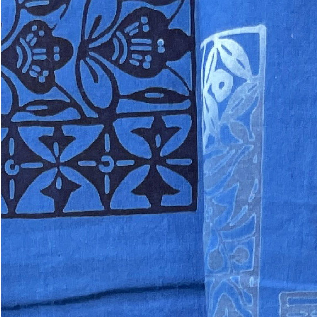 浴衣 碧瑠璃色 抽象模様 木綿 Sランク 単衣 身丈159cm 裄丈66.5cm 青系 1118002422317