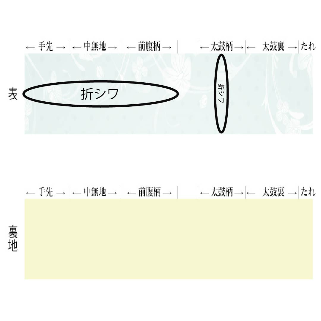 半幅帯 ポリエステル Sランク 卯の花色(うのはないろ) 桜 広幅 リバーシブル 帯丈352cm 白系 1125003652311