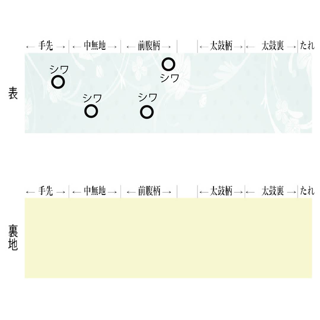 名古屋帯 抽象模様 帯丈348cm 正絹 Sランク ポイント柄 カジュアル グラデーション系 1124007112399 開き仕立て