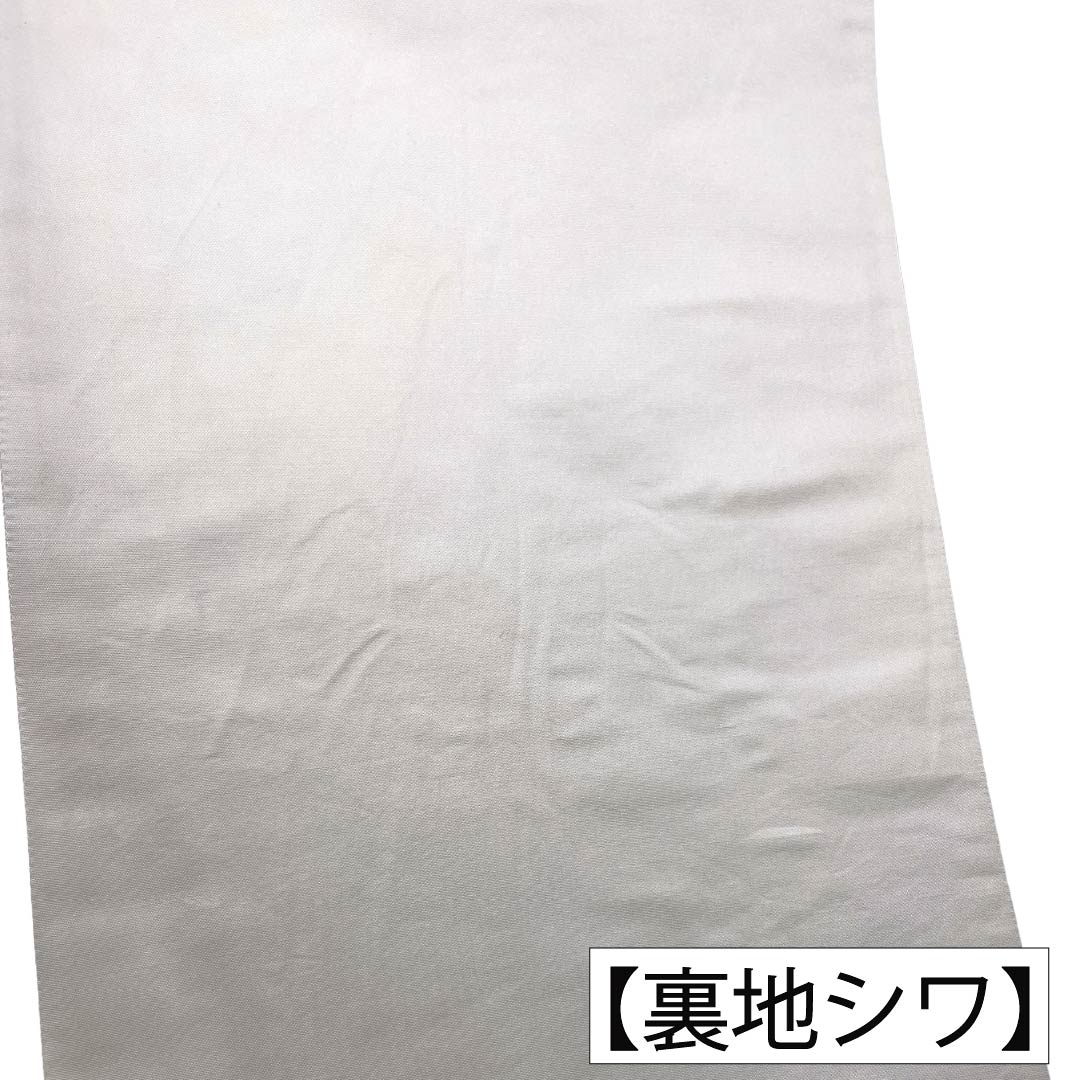 袋帯 正絹 Aランク 銀色(ぎんいろ) 引箔 入卒式 鈴 古典柄 帯丈442cm 六通 セミフォーマル 銀系 1123018473322