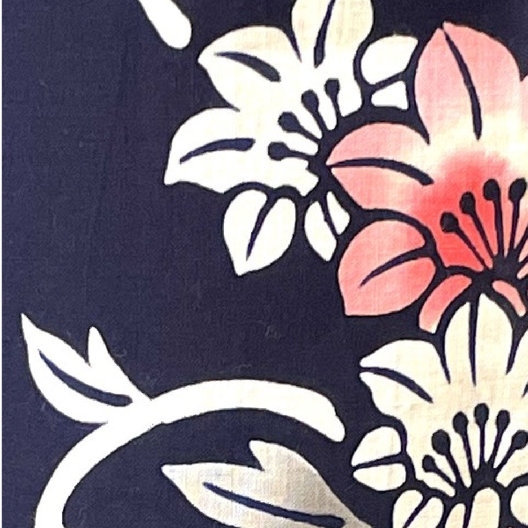 Yukata with basting thread, unused, dark navy blue, abstract pattern, cotton, S rank, single layer, length 160cm, sleeve length 62cm, navy blue, 1118002942418