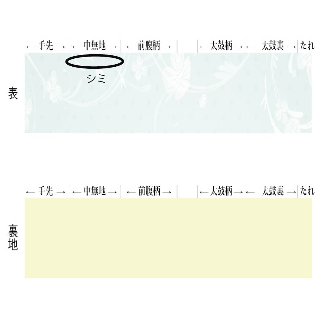 名古屋帯 海老茶色(えびちゃいろ) 染め帯 ちりめん地 抽象花 帯丈338cm 正絹 Aランク ポイント柄 カジュアル 茶系 1124008463314 名古屋仕立て