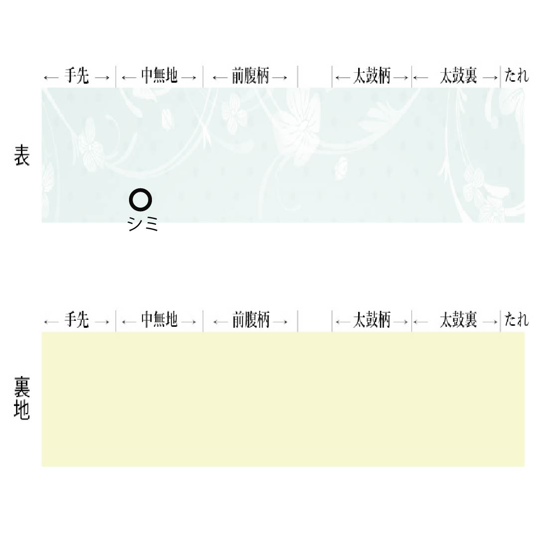 (京袋帯)名古屋帯 ポリエステル Aランク 瑠璃紺色(るりこんいろ) リバーシブル 染め帯 雪輪 帯丈396cm 六通 カジュアル 青系 1124011033417 開き仕立て