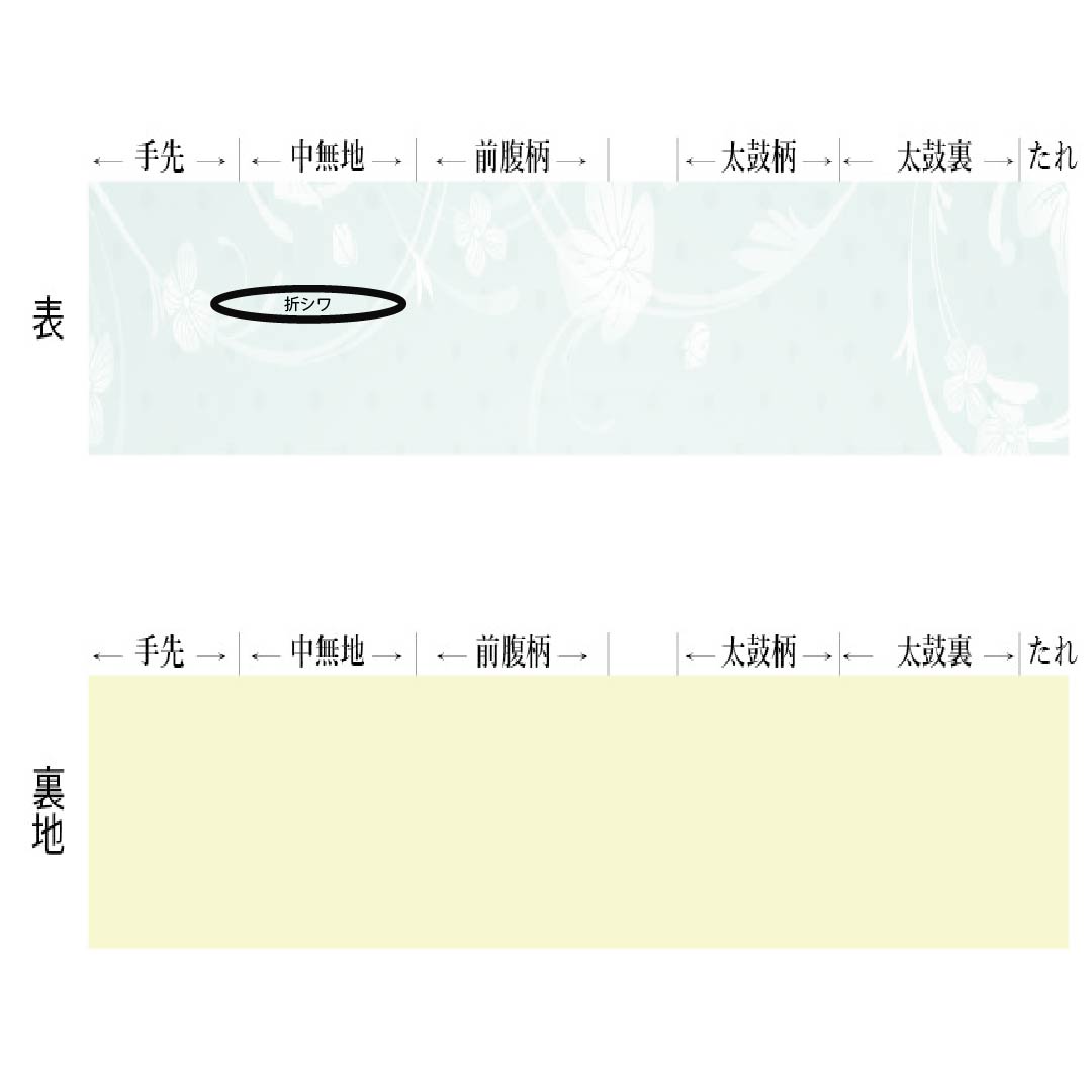 半幅帯 ポリエステル Aランク 黒色(くろいろ) 黄櫨色(はじいろ) 大久保玄才 リバーシブル 唐織 花柄 帯丈362cm マルチカラー 1125005383328