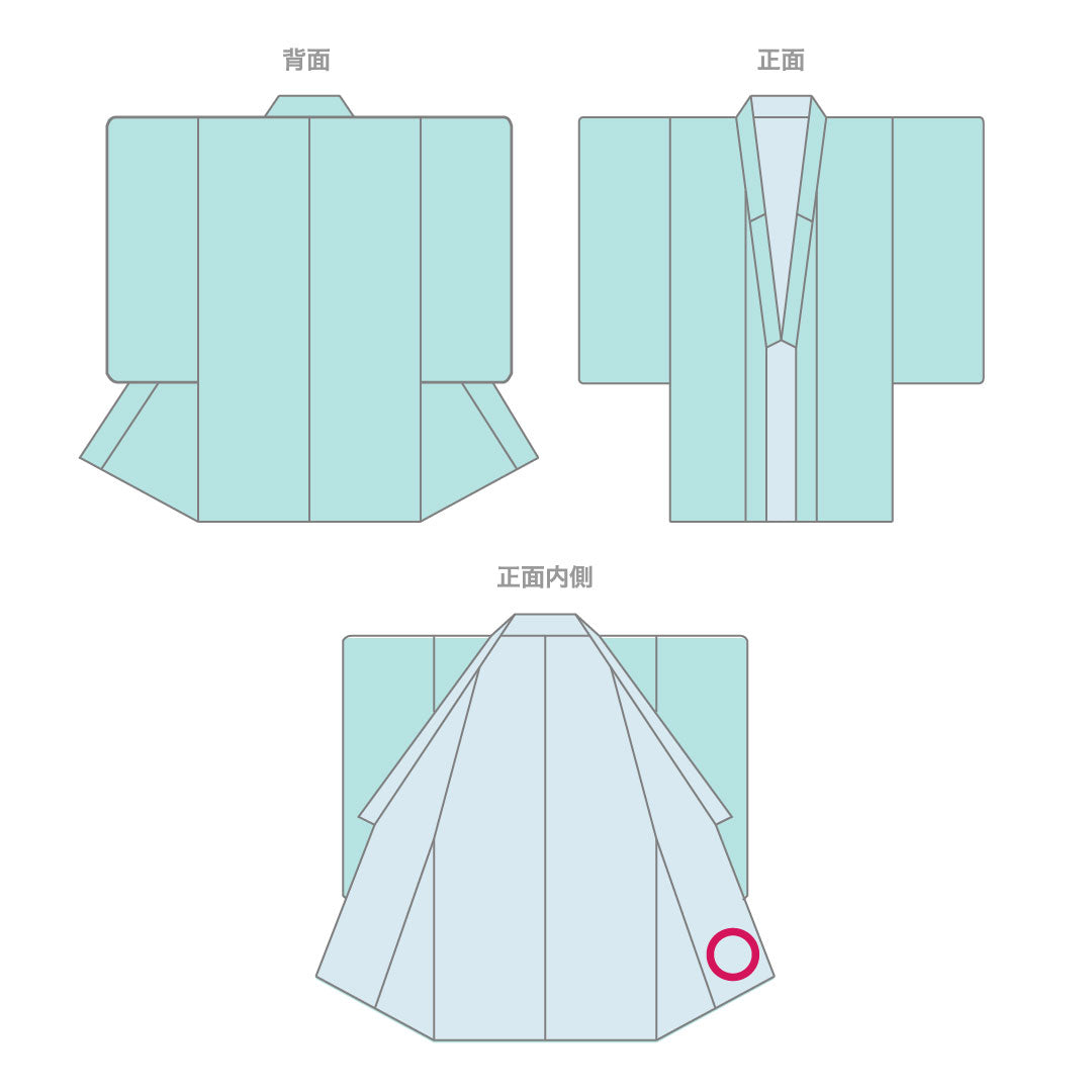 小紋 身丈166cm 裄丈66cm 袷 秘色色 洗える着物 雪輪 うさぎ ポリ Sランク 青系 1115002582517