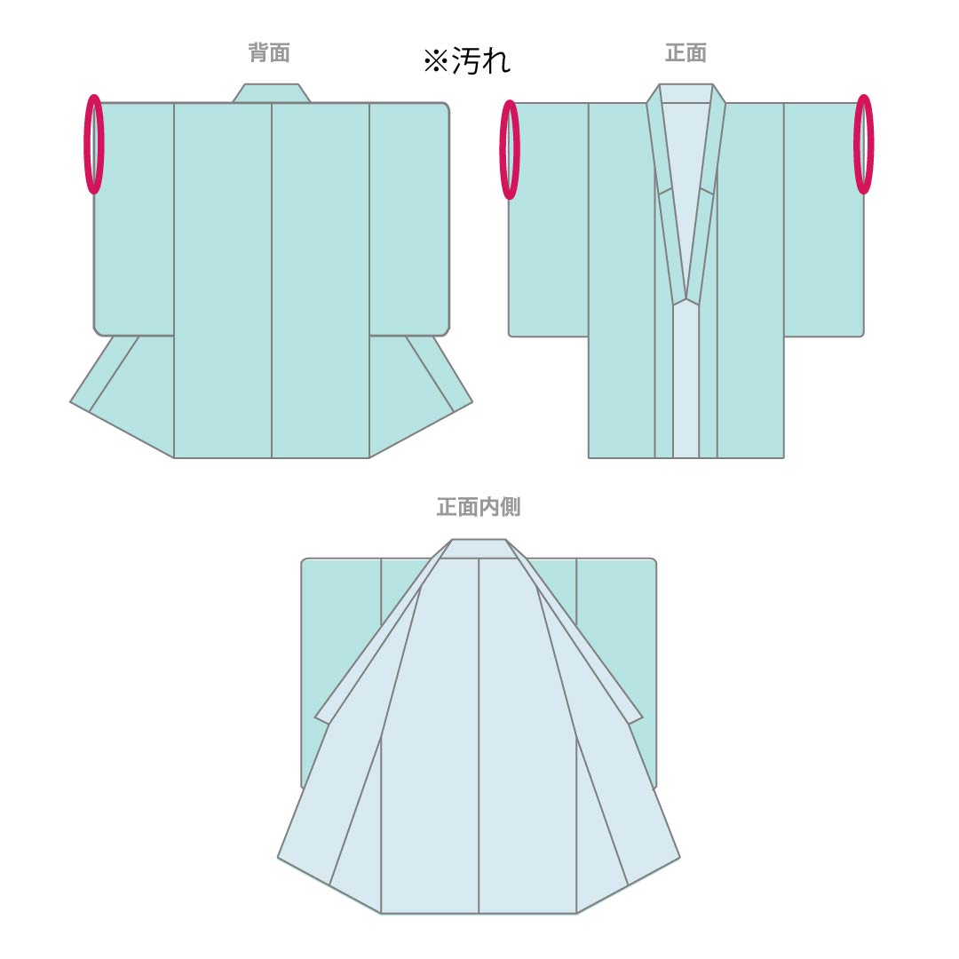 夏物 ポリエステル 小紋 身丈160.5cm 裄丈65cm 菫色(すみれいろ) 扇面 洗える着物 絽 Aランク 紫系 1132002543420