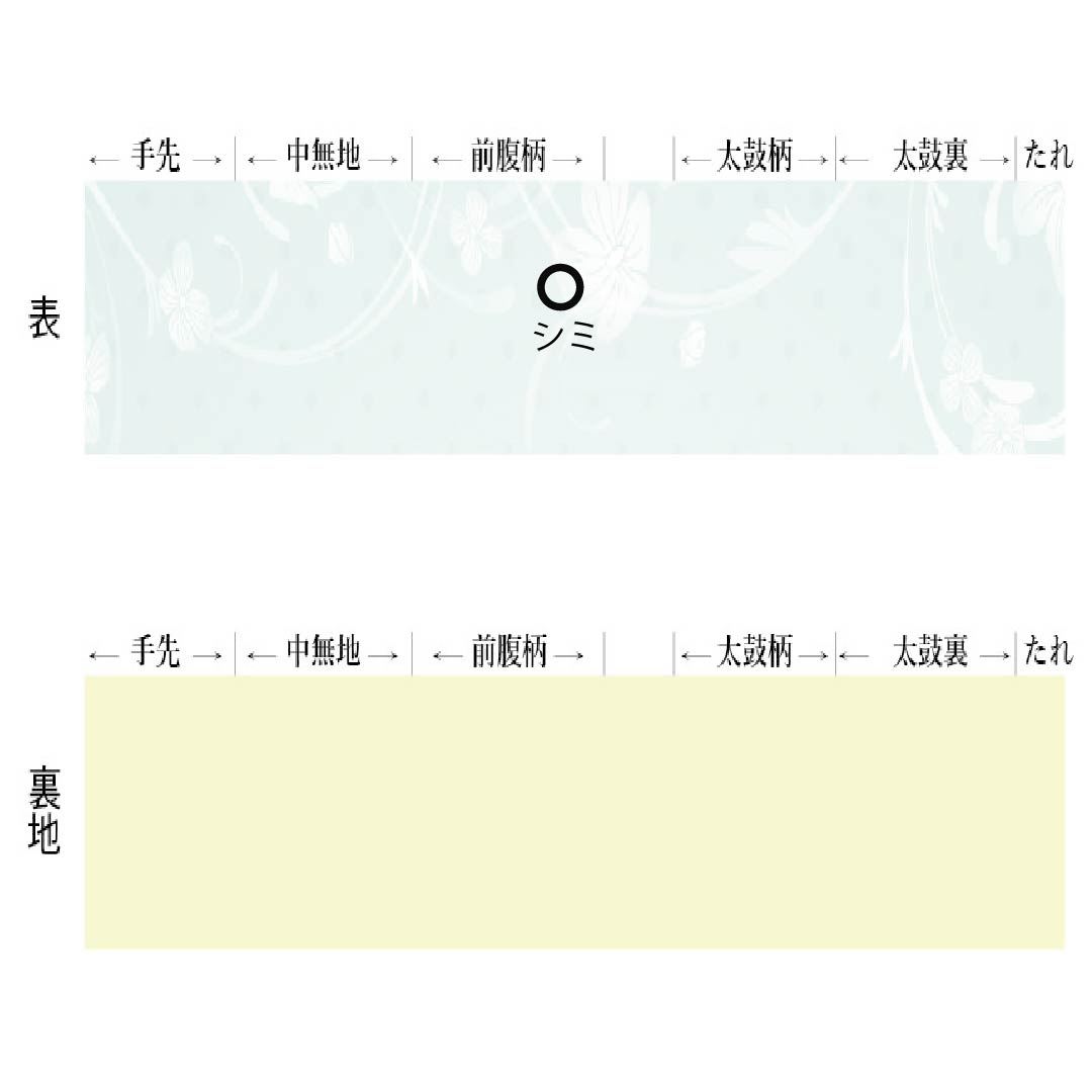 名古屋帯 木蘭色(もくらんいろ) 花模様 市松 鱗 帯丈359cm 正絹 Aランク ポイント柄 セミフォーマル 紫系 1124008363320 名古屋仕立て