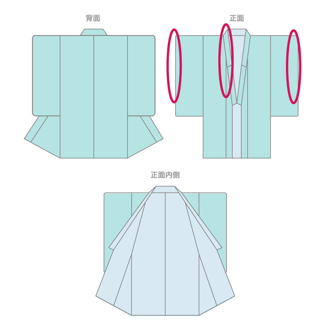 Homongi, lined, length 164cm, sleeve length 66cm, pongee fabric, wave pattern, pure silk, A rank, gradation style, 1112002743499