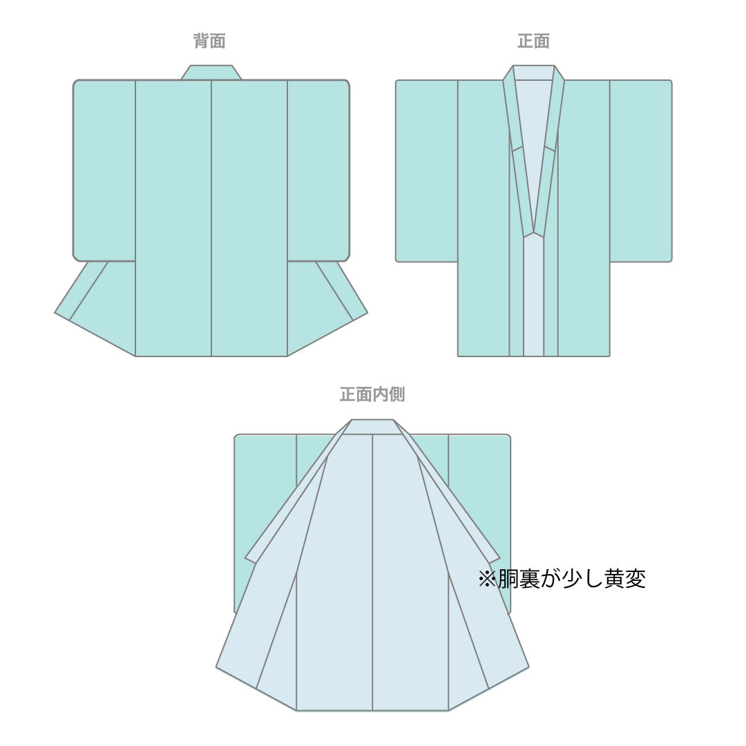 小紋 身丈164.5cm 裄丈68cm 袷 淡黄色 型染 富士山 茶屋辻 正絹 Sランク クリーム系 1115002402415