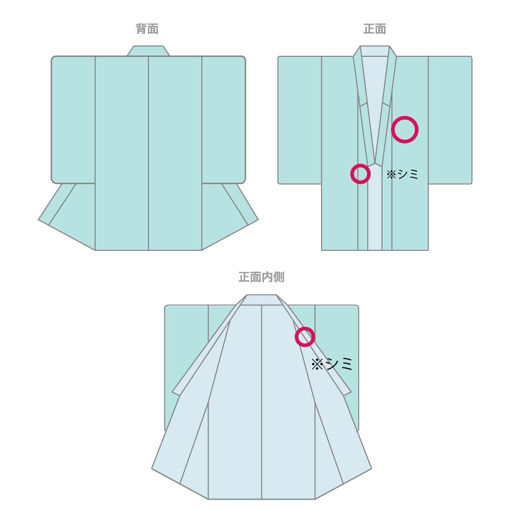 夏物 ポリエステル 小紋 Aランク 身丈158.5cm 裄丈66cm 乳白色(にゅうはくしょく) 蝶 亀甲 絽 クリーム系 1132004543315