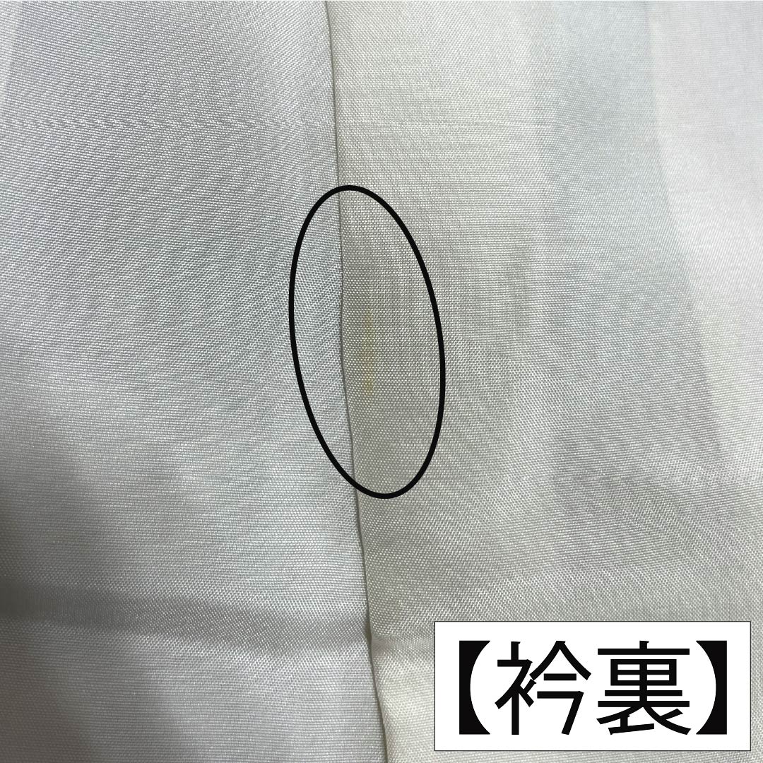 色無地 正絹 Aランク 身丈150.5cm 裄丈63cm 花緑青色(はなろくしょういろ) 紋意匠 百貫達夫 一つ紋 袷 水色系 1114003203124