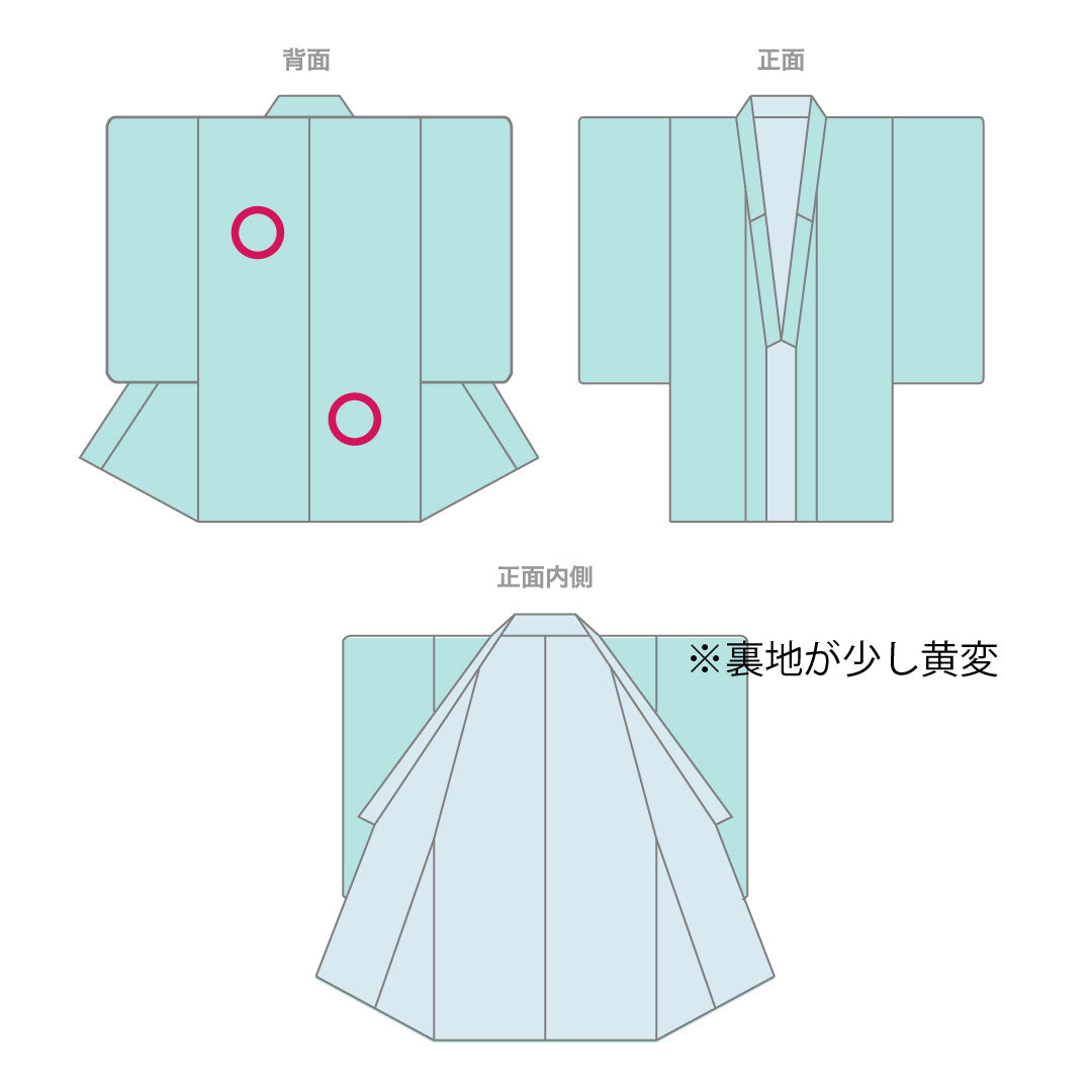 訪問着 正絹 袷 身丈162.5cm 裄丈65cm 裏葉色(うらはいろ) 風景模様 Aランク 緑系 1112005853419