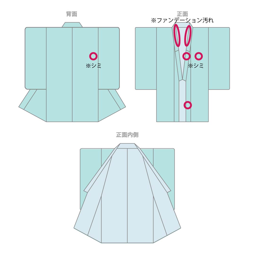 夏物 正絹 小紋 Aランク 身丈157cm 裄丈62cm 浅葱鼠色(あさぎねずいろ) 露芝 絽 緑系 1132004713319