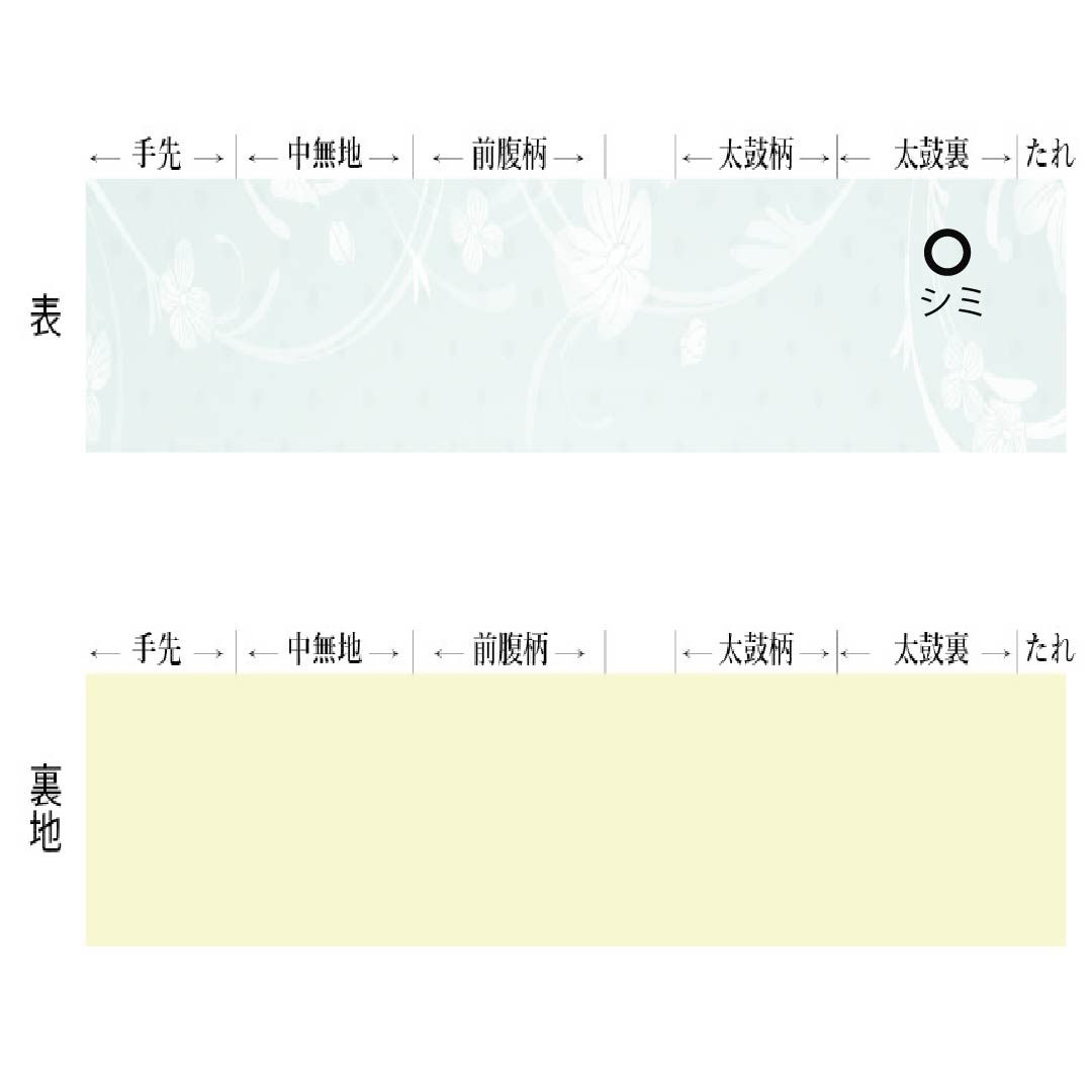 半幅帯 正絹 Sランク 白鼠色(しろねずいろ) 花柄 古典柄 リバーシブル 帯丈340cm グレー系 1125002862322